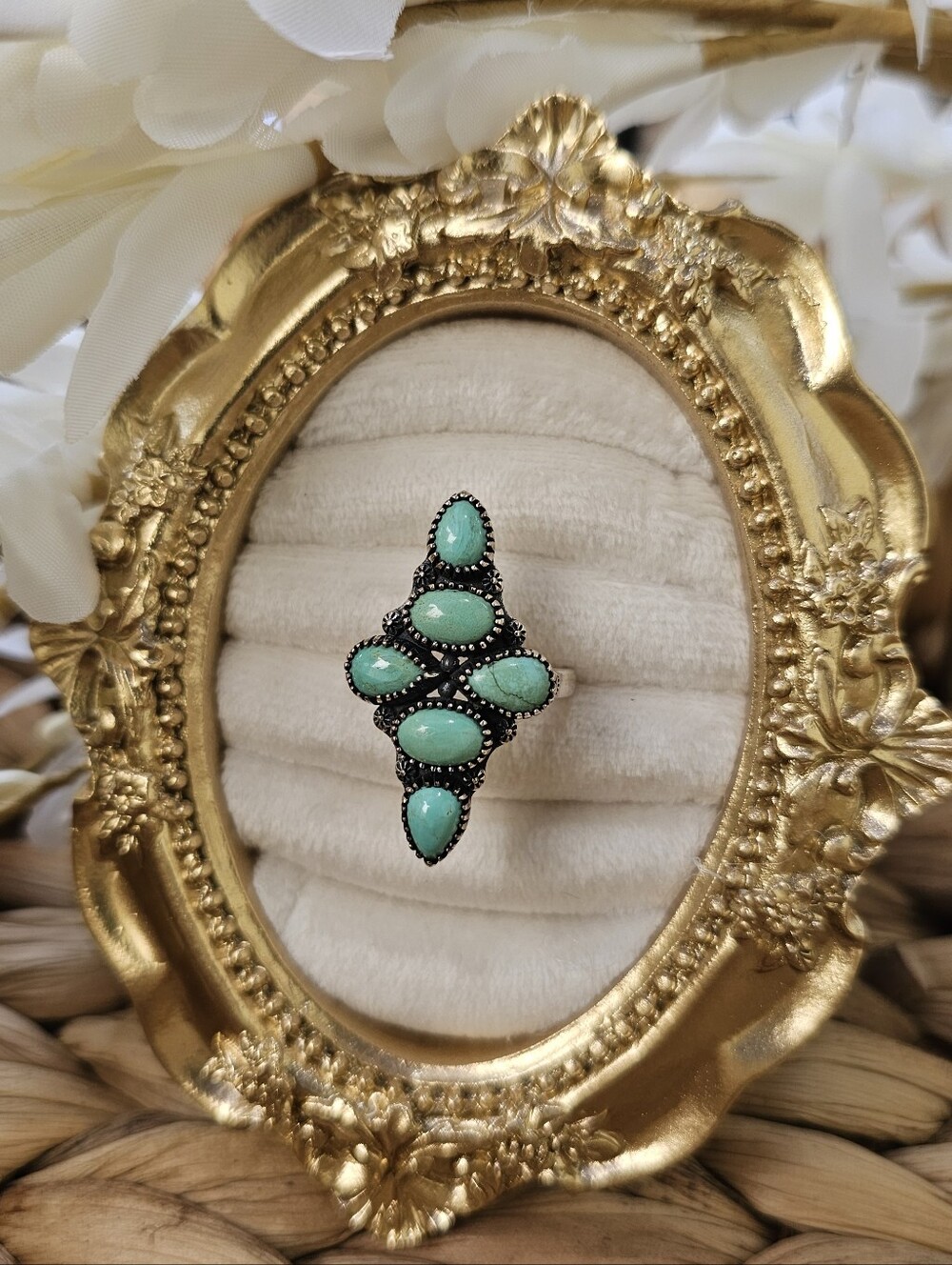 Royston Turquoise Ring Genuine Artisan Crafted Premium 5.85 CTW